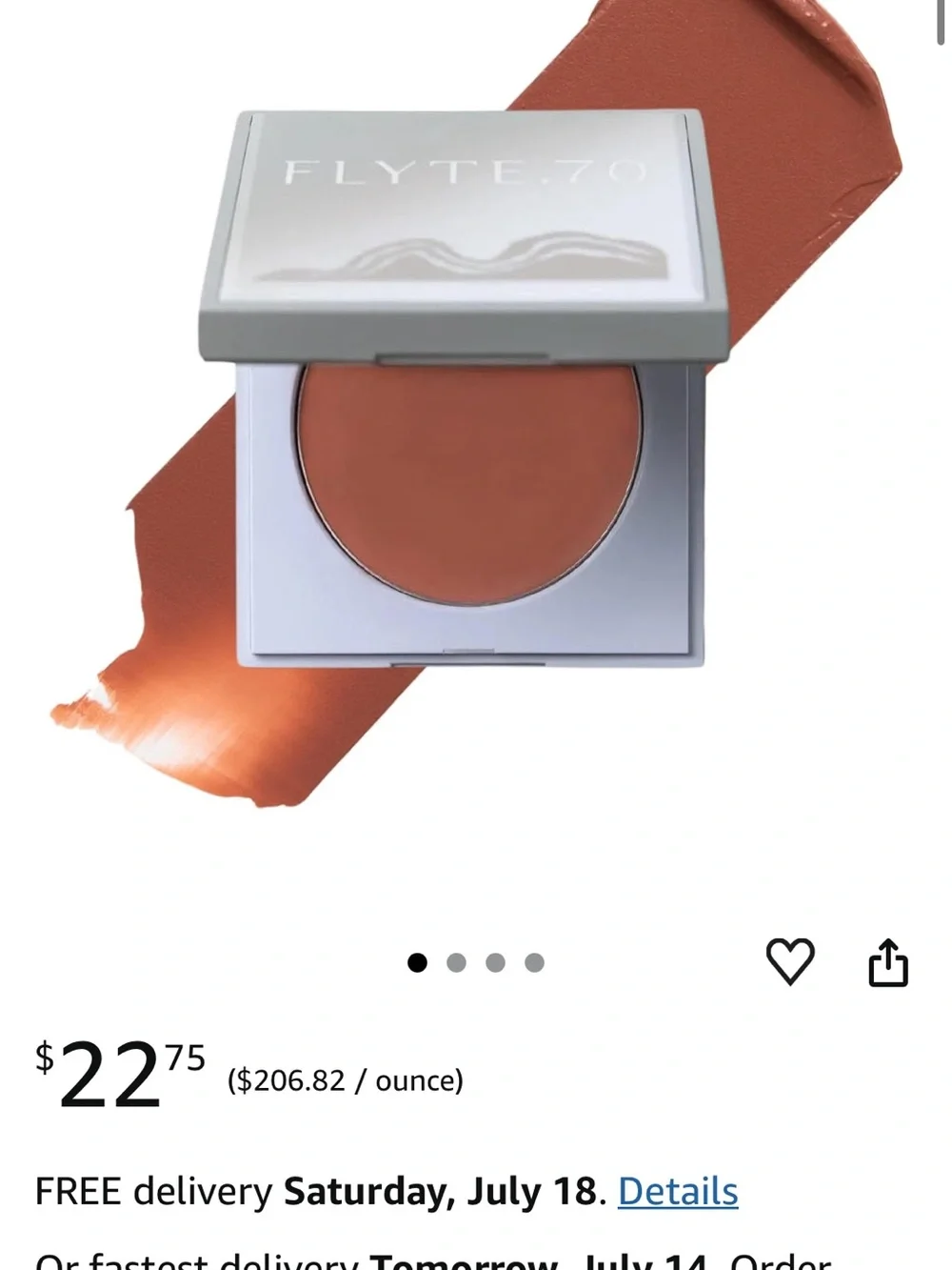 Flyte.70 Hazycheek cream blush. NWT